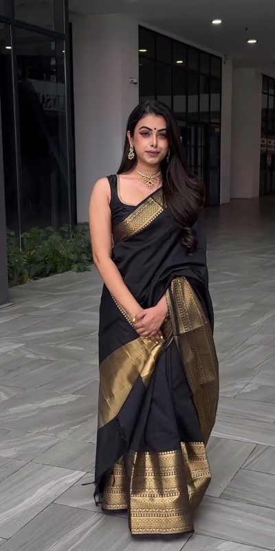 KP 5095 Black Color Jacquard With Designer Work All Over Saree . Exclusive Offer ₹1344. Delivery 4-6 Working Days. Shop now. | Sarees, Bollywood Sarees, Creative Sarees, Designer Sarees, Embroidered Sarees, Ethnic Saree, Modern Digital sarees, Party Wear Sarees