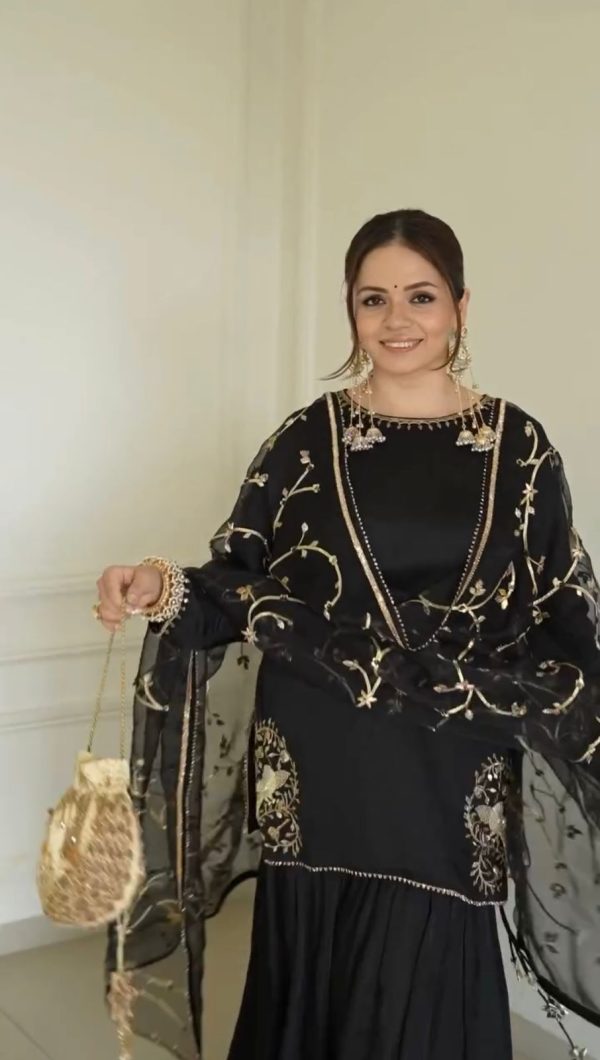 ZSR 3142 Black Pure Natural Crep With Embroidery Sequence Work Salwaar Suit Perfect for Wedding, Party, Bridal Wear, Pongal, Onam Best Price ₹1999 | Jump Suits, Tops & Bottoms, Track Suits, Salwar suit, Casual Suits, Creative suits, Designer Suits, Palazzo Suits, Party Wear Suits, Patiala Suits, Straight Suits, Trendy Wear
