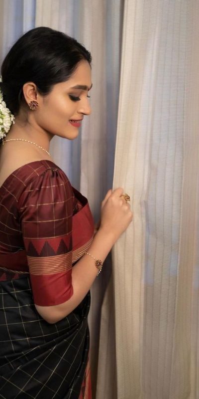 KP 5077 Black Soft Lichi Silk Designer Work Saree in .Wedding, Party, Festive, Events, Available at ₹1449 only. Delivery 4-6 Working Days. Shop now. | Sarees, Bollywood Sarees, Creative Sarees, Designer Sarees, Embroidered Sarees, Ethnic Saree, Modern Digital sarees, Party Wear Sarees