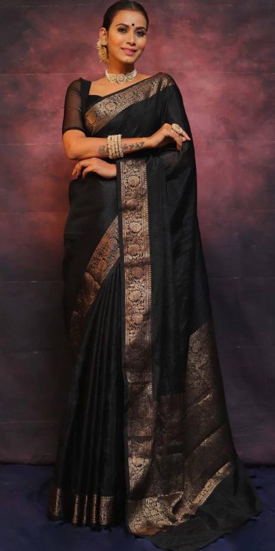 KP 6009 Black Soft Lichi Silk With Lace Border & Lace Work. Now Saree at just ₹1349. Delivery 4-6 Working Days. Shop now. | Sarees, Bollywood Sarees, Creative Sarees, Designer Sarees, Embroidered Sarees, Ethnic Saree, Modern Digital sarees, Party Wear Sarees