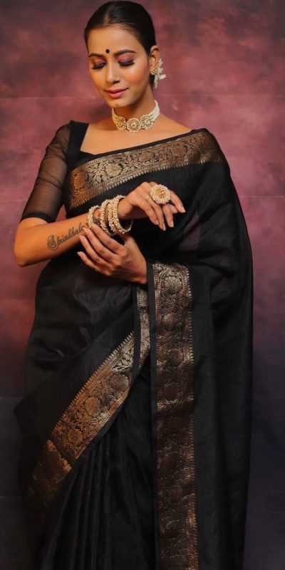 KP 6009 Black Soft Lichi Silk With Lace Border & Lace Work. Now Saree at just ₹1349. Delivery 4-6 Working Days. Shop now. | Sarees, Bollywood Sarees, Creative Sarees, Designer Sarees, Embroidered Sarees, Ethnic Saree, Modern Digital sarees, Party Wear Sarees