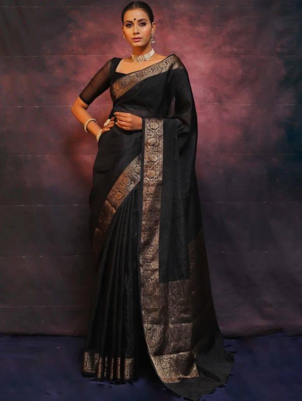 KP 6009 Black Soft Lichi Silk With Lace Border & Lace Work. Now Saree at just ₹1349. Delivery 4-6 Working Days. Shop now. | Sarees, Bollywood Sarees, Creative Sarees, Designer Sarees, Embroidered Sarees, Ethnic Saree, Modern Digital sarees, Party Wear Sarees