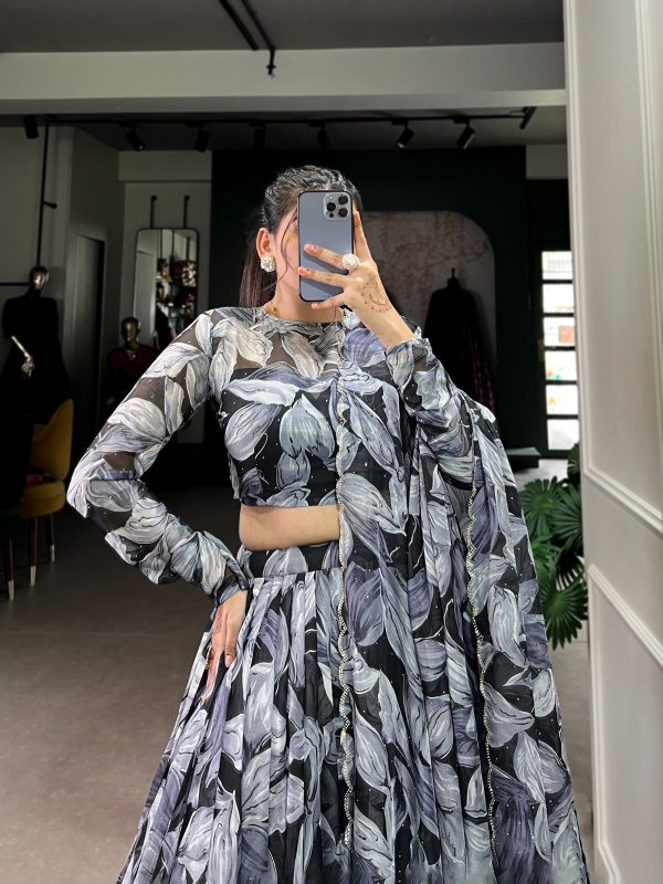 LNB 1027 Black Color Tabby Silk Lehenga Choli with Designer Work. Exclusive Offer ₹1999. Delivery 4-6 Working Days. Shop now. | Lehenga, Bollywood Lehenga, Creative Lehenga, Designer Lehenga, Embroidered Lehenga, Party Wear Lehenga
