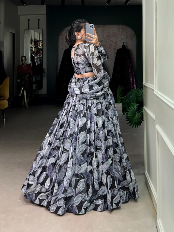 LNB 1027 Black Color Tabby Silk Lehenga Choli with Designer Work. Exclusive Offer ₹1999. Delivery 4-6 Working Days. Shop now. | Lehenga, Bollywood Lehenga, Creative Lehenga, Designer Lehenga, Embroidered Lehenga, Party Wear Lehenga