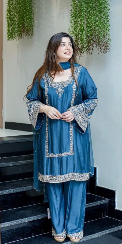 ZSR 3138 Blue German Chiffon With Embroidery Work with Full Sleeve Salwar Suit Wedding, Party, Festive, Events,Now at just ₹1949. Delivery 4-6 Worki | Jump Suits, Salwar suit, Casual Suits, Creative suits, Designer Suits, Palazzo Suits, Party Wear Suits, Patiala Suits, Straight Suits