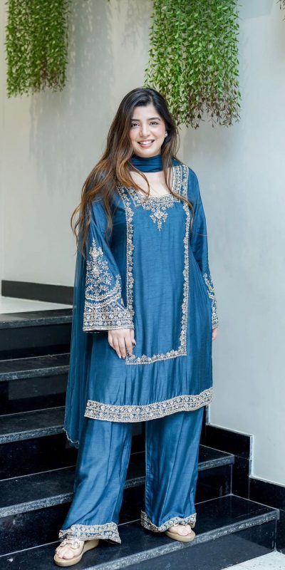 ZSR 3138 Blue German Chiffon With Embroidery Work with Full Sleeve Salwar Suit Wedding, Party, Festive, Events,Now at just ₹1949. Delivery 4-6 Worki | Jump Suits, Salwar suit, Casual Suits, Creative suits, Designer Suits, Palazzo Suits, Party Wear Suits, Patiala Suits, Straight Suits