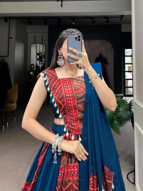 LNB 1696 Blue Pure Cotton Lehenga Choli Perfect for Wedding, Party, Pooja, Housewarming, Baisakhi Special Price ₹3499. Delivery 4-6 Working Days. | Lehenga, Bollywood Lehenga, Creative Lehenga, Designer Lehenga, Embroidered Lehenga, Party Wear Lehenga