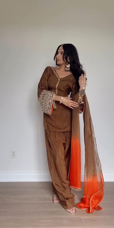 NSR 854 Brown Natural Satin Silk Sequence Work with Lace Work & Embroidery Work Salwaar Suit Now at just ₹1799. Delivery 4-6 Working Days. Shop now. | Jump Suits, Salwar suit, Casual Suits, Creative suits, Designer Suits, Palazzo Suits, Party Wear Suits, Patiala Suits, Straight Suits
