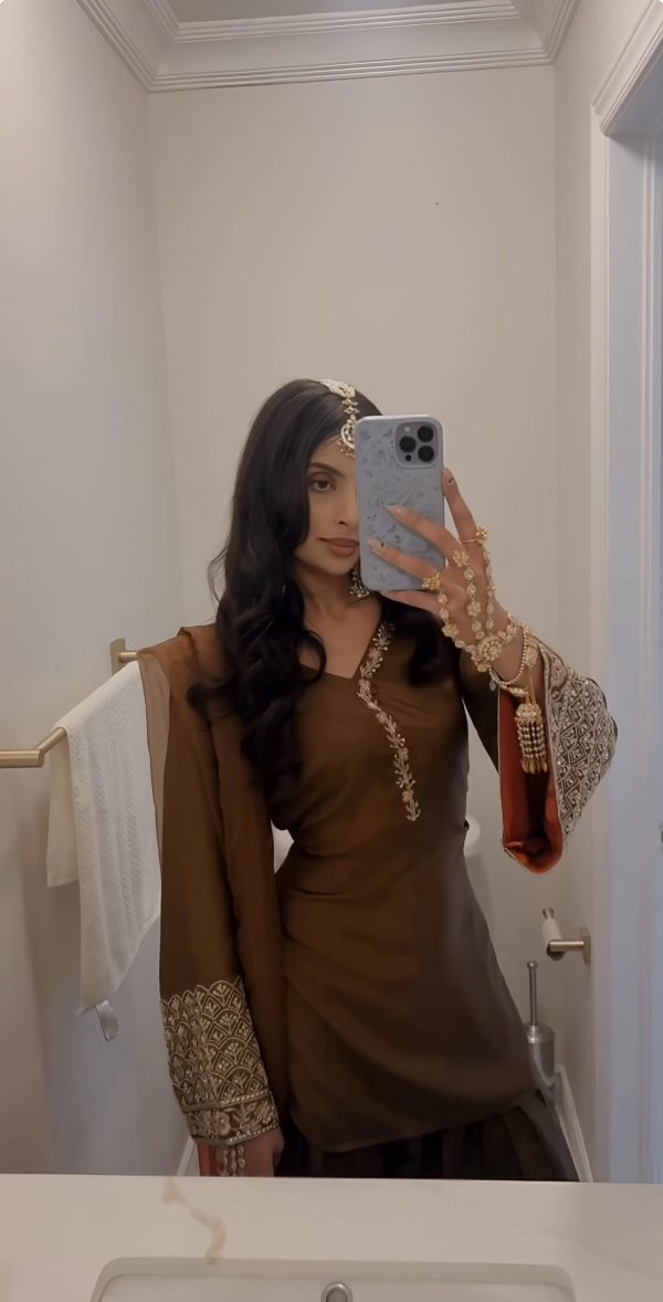 NSR 854 Brown Natural Satin Silk Sequence Work with Lace Work & Embroidery Work Salwaar Suit Now at just ₹1799. Delivery 4-6 Working Days. Shop now. | Jump Suits, Salwar suit, Casual Suits, Creative suits, Designer Suits, Palazzo Suits, Party Wear Suits, Patiala Suits, Straight Suits