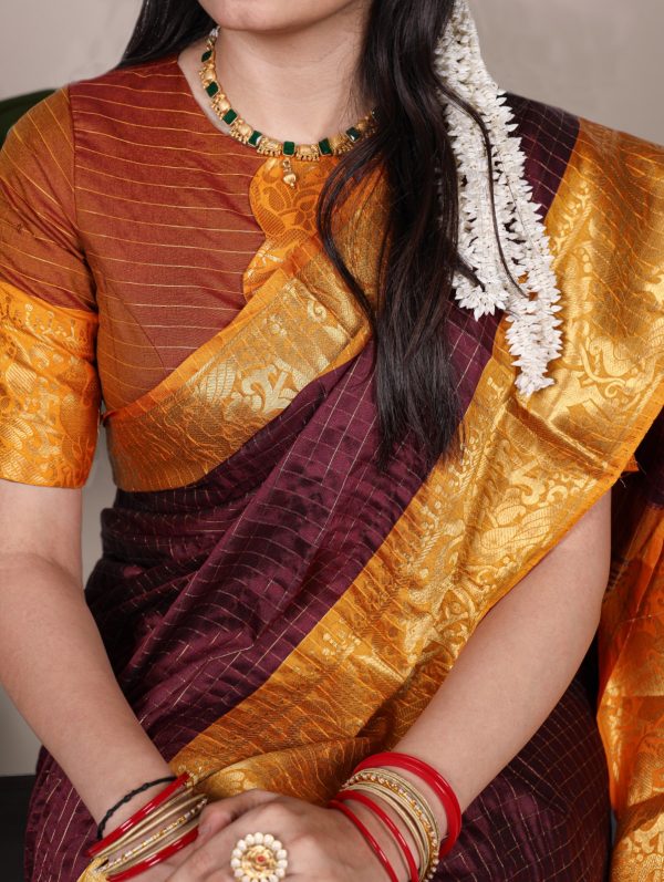 YNF 7405 Brown Poly Cotton With Zari Work Saree . Wedding, Party, Festive, Events Now at just ₹1449. Delivery 4-6 Working Days. Shop now. | Sarees, Bollywood Sarees, Creative Sarees, Designer Sarees, Embroidered Sarees, Ethnic Saree, Modern Digital sarees, Party Wear Sarees