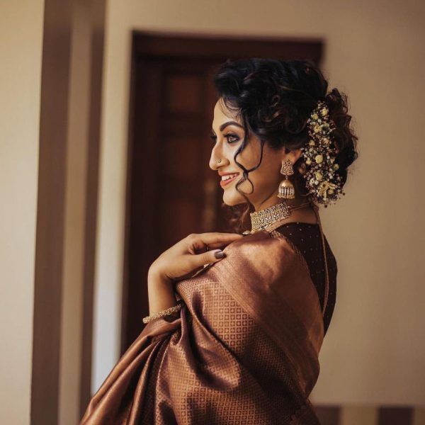 111 KP 4052 Brown Soft Lichi Silk with Lace Work & Lace Border Saree . Available at ₹1399 only. Delivery 4-6 Working Days. Shop now. | Sarees, Bollywood Sarees, Creative Sarees, Designer Sarees, Embroidered Sarees, Ethnic Saree, Modern Digital sarees, Party Wear Sarees