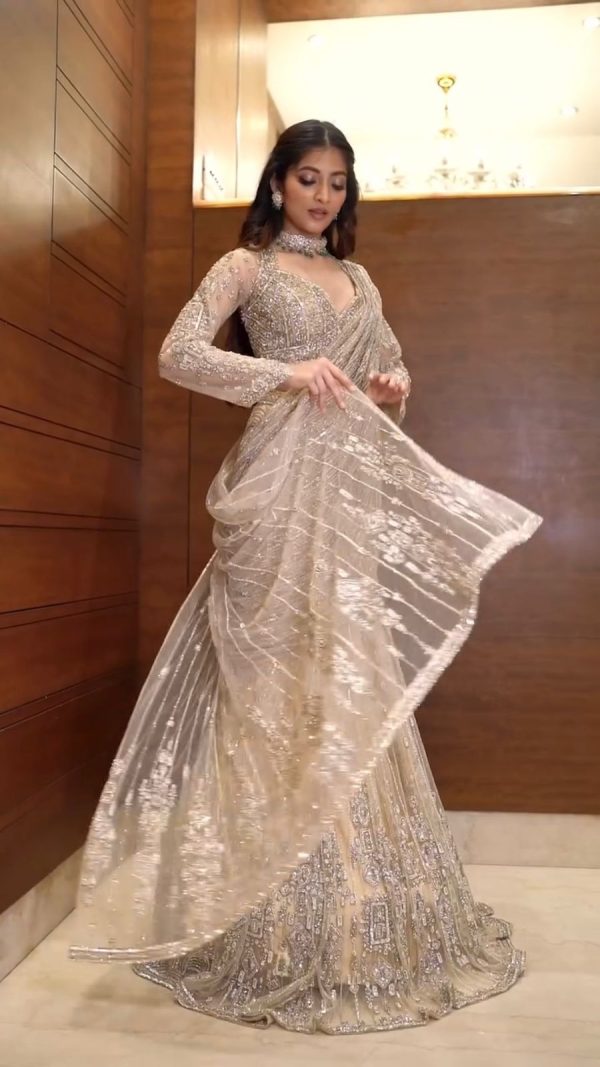 LG 1956 Cream Butterfly Net Saree Perfect for Wedding, Party, Festival Celebrations, Holi, Baisakhi . Special Price ₹2499. Delivery 4-6 Working Days | Sarees, Bollywood Sarees, Creative Sarees, Designer Sarees, Embroidered Sarees, Ethnic Saree, Modern Digital sarees, Party Wear Sarees