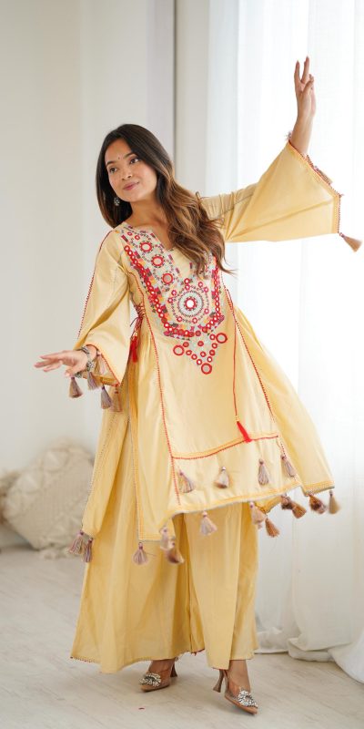 SRK 5286 Cream in Khadi Cotton Mirror Work & Embroidery Work Salwar Suit . Now at just ₹2099. Delivery 4-6 Working Days. Shop now. | Jump Suits, Salwar suit, Casual Suits, Creative suits, Designer Suits, Palazzo Suits, Party Wear Suits, Patiala Suits, Straight Suits