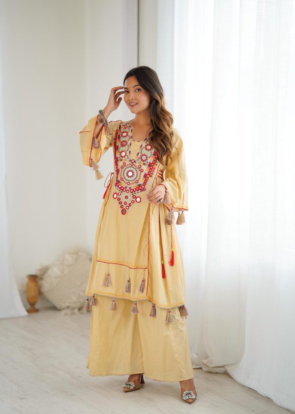 SRK 5286 Cream in Khadi Cotton Mirror Work & Embroidery Work Salwar Suit . Now at just ₹2099. Delivery 4-6 Working Days. Shop now. | Jump Suits, Salwar suit, Casual Suits, Creative suits, Designer Suits, Palazzo Suits, Party Wear Suits, Patiala Suits, Straight Suits