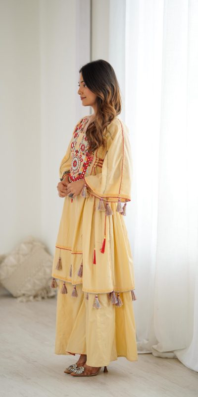 SRK 5286 Cream in Khadi Cotton Mirror Work & Embroidery Work Salwar Suit . Now at just ₹2099. Delivery 4-6 Working Days. Shop now. | Jump Suits, Salwar suit, Casual Suits, Creative suits, Designer Suits, Palazzo Suits, Party Wear Suits, Patiala Suits, Straight Suits