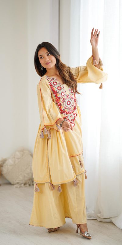 SRK 5286 Cream in Khadi Cotton Mirror Work & Embroidery Work Salwar Suit . Now at just ₹2099. Delivery 4-6 Working Days. Shop now. | Jump Suits, Salwar suit, Casual Suits, Creative suits, Designer Suits, Palazzo Suits, Party Wear Suits, Patiala Suits, Straight Suits