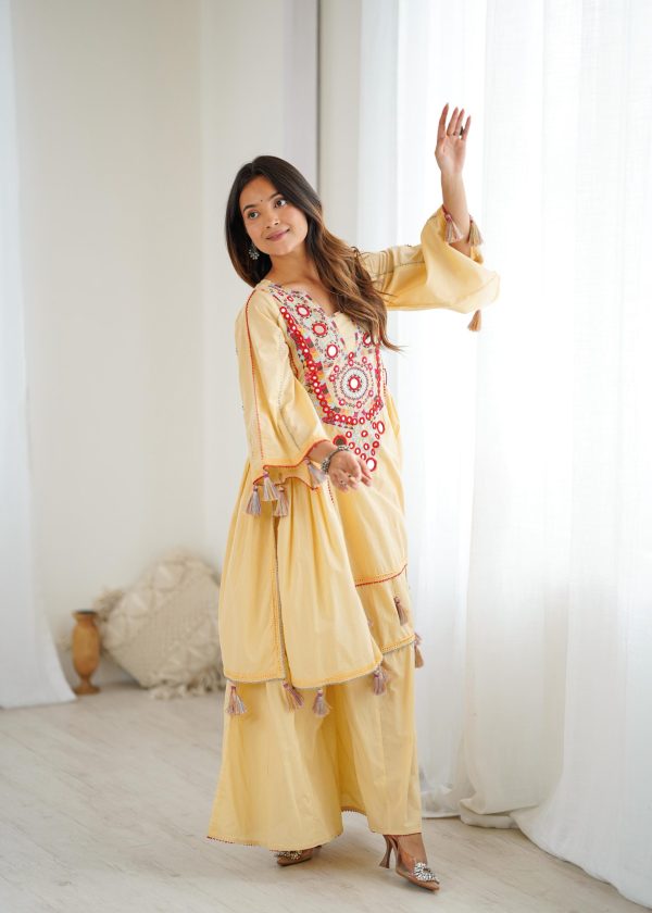 SRK 5286 Cream in Khadi Cotton Mirror Work & Embroidery Work Salwar Suit . Now at just ₹2099. Delivery 4-6 Working Days. Shop now. | Jump Suits, Salwar suit, Casual Suits, Creative suits, Designer Suits, Palazzo Suits, Party Wear Suits, Patiala Suits, Straight Suits
