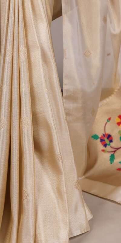 YNF 7905 Cream Tissue Paithani with Zari Work Saree .Wedding, Party, Festive, Events, Best Price ₹2399. Delivery 4-6 Working Days. Shop now. | Sarees, Bollywood Sarees, Creative Sarees, Designer Sarees, Embroidered Sarees, Ethnic Saree, Modern Digital sarees, Party Wear Sarees