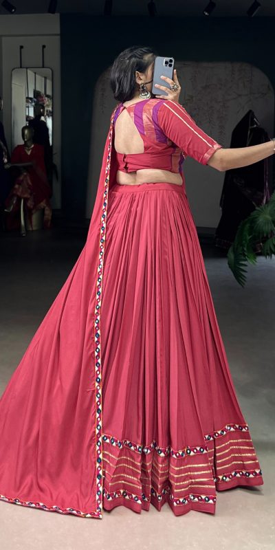 LNB 1659 Dark Pink Color Pure Rayon With Mirror Work & Gamthi Work. Lehenga Choli Price ₹4199.Introductory Delivery 4-6 Working Days. Shop now. | Lehenga, Bollywood Lehenga, Creative Lehenga, Designer Lehenga, Embroidered Lehenga, Party Wear Lehenga