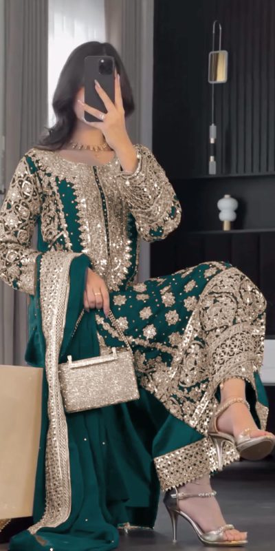 SR 1654 Maroon in Faux Georgette With Heavy Embroidery Sequence Work Wedding, Party, Festive, Events Special 4-6 Working Days At 2599/- Only | Jump Suits, Salwar suit, Casual Suits, Creative suits, Designer Suits, Palazzo Suits, Party Wear Suits, Patiala Suits, Straight Suits