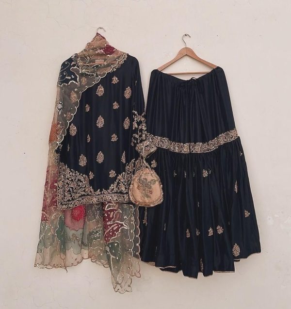  LG 1887 Black Color Chinnon Sequences Embroidery Work Salwar Suit Casual, Wedding, Party, Festive, Events Etc.4-6 Working Days@ 2399/-only | Jump Suits, Salwar suit, Casual Suits, Creative suits, Designer Suits, Palazzo Suits, Party Wear Suits, Patiala Suits, Straight Suits