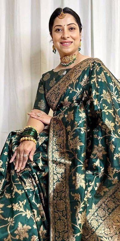 KP 4077 Green Soft Lichi Silk Saree Perfect for Wedding, Party, Baisakhi, Temple Visit, Anniversary . Best Price ₹1349. Delivery 4-6 Working Days. | Sarees, Bollywood Sarees, Creative Sarees, Designer Sarees, Embroidered Sarees, Ethnic Saree, Modern Digital sarees, Party Wear Sarees