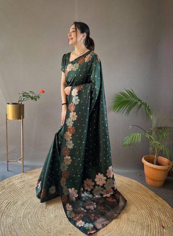 KP 6003 Green Soft Lichi Silk Cloth Lace Work & Lace Border Saree in Best Price ₹1399. Delivery 4-6 Working Days. Shop now. | Sarees, Bollywood Sarees, Creative Sarees, Designer Sarees, Embroidered Sarees, Ethnic Saree, Modern Digital sarees, Party Wear Sarees