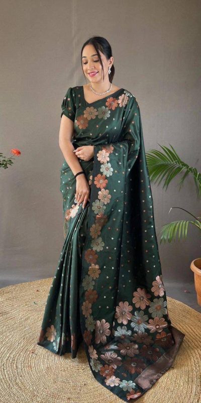 KP 6003 Green Soft Lichi Silk Cloth Lace Work & Lace Border Saree in Best Price ₹1399. Delivery 4-6 Working Days. Shop now. | Sarees, Bollywood Sarees, Creative Sarees, Designer Sarees, Embroidered Sarees, Ethnic Saree, Modern Digital sarees, Party Wear Sarees