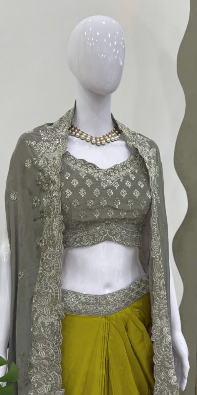 RTC 6493 Grey American Crep With Designer Work Dhoti Suit. Wedding, Party, Festive, Events Festive Deal ₹2149. Delivery 4-6 Working Days. Shop now. | Jump Suits, Tops & Bottoms, Track Suits, Salwar suit, Casual Suits, Creative suits, Designer Suits, Palazzo Suits, Party Wear Suits, Patiala Suits, Straight Suits, Trendy Wear