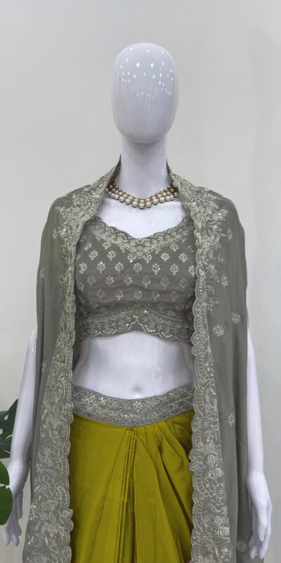 RTC 6493 Grey American Crep With Designer Work Dhoti Suit. Wedding, Party, Festive, Events Festive Deal ₹2149. Delivery 4-6 Working Days. Shop now. | Jump Suits, Tops & Bottoms, Track Suits, Salwar suit, Casual Suits, Creative suits, Designer Suits, Palazzo Suits, Party Wear Suits, Patiala Suits, Straight Suits, Trendy Wear