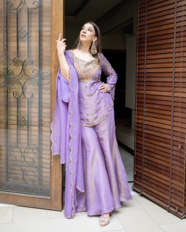 NSR 852 Lavender Simar Silk With Embroidery Work with Full Sleeve Salwar Suit in . Now at just ₹2099. Delivery 4-6 Working Days. Shop n | Jump Suits, Salwar suit, Casual Suits, Creative suits, Designer Suits, Palazzo Suits, Party Wear Suits, Patiala Suits, Straight Suits
