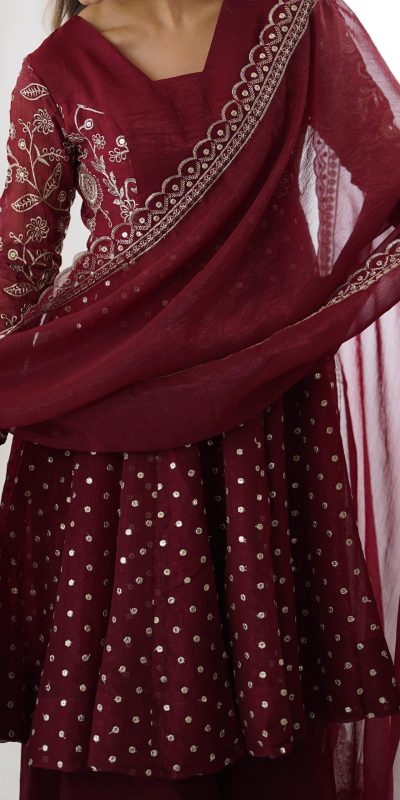 ZSR 3134 Maroon Maroon Crunchy Silk Salwar Suit Perfect for Wedding, Party, Sangeet, Anniversary, Housewarming Introductory Price ₹2399. Delivery 4-6 | Jump Suits, Salwar suit, Casual Suits, Creative suits, Designer Suits, Palazzo Suits, Party Wear Suits, Patiala Suits, Straight Suits