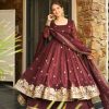 SSR 521 Maroon Crunchy Silk Embroidery Work Salwar Suit Wedding, Party, Festive, Events, Navratri Garba, Anniversary, Haldi,Best Price ₹2449. | Jump Suits, Salwar suit, Casual Suits, Creative suits, Designer Suits, Palazzo Suits, Party Wear Suits, Patiala Suits, Straight Suits