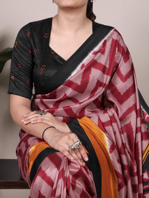 YNF 7043 Maroon Color Tasar Silk Printed With Designer Work Saree. Festive Deal ₹1549. Delivery 4-6 Working Days. Shop now. | Sarees, Bollywood Sarees, Creative Sarees, Designer Sarees, Embroidered Sarees, Ethnic Saree, Modern Digital sarees, Party Wear Sarees