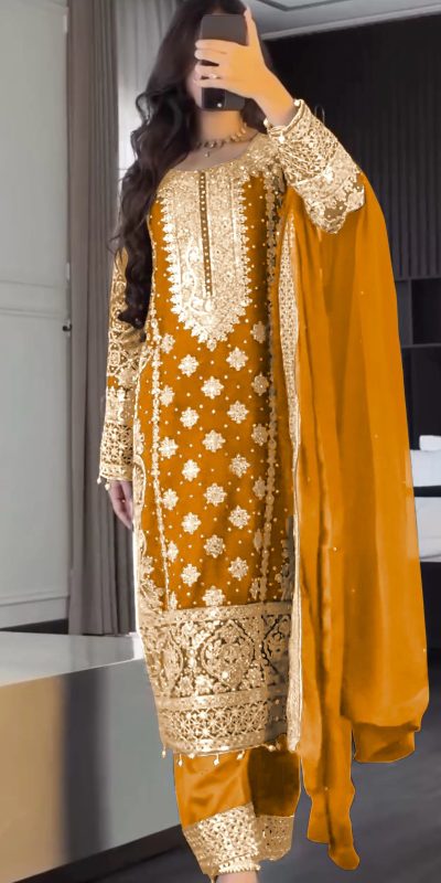 SR 1654 Maroon in Faux Georgette With Heavy Embroidery Sequence Work Wedding, Party, Festive, Events Special 4-6 Working Days At 2599/- Only | Jump Suits, Salwar suit, Casual Suits, Creative suits, Designer Suits, Palazzo Suits, Party Wear Suits, Patiala Suits, Straight Suits