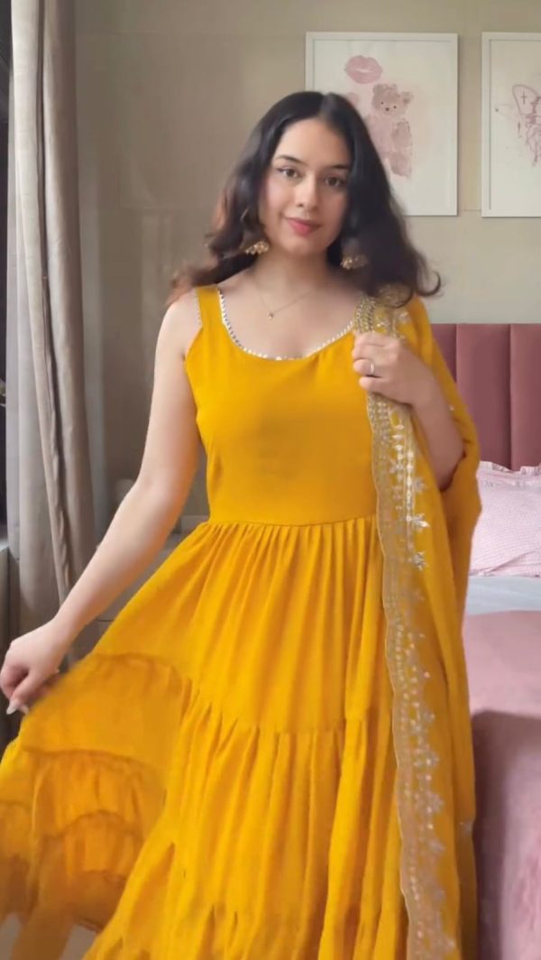 RTC 5925 Mustard Faux Georgette Salwar Suit Perfect for Wedding, Party, Eid, Cultural Events, Traditional Day . Exclusive Offer ₹2099. Delivery 4-6 | Jump Suits, Tops & Bottoms, Track Suits, Salwar suit, Casual Suits, Creative suits, Designer Suits, Palazzo Suits, Party Wear Suits, Patiala Suits, Straight Suits, Trendy Wear