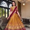 LNB 1240 Mustard Kanchipuram With Embroidery Work & Zari Work Lehenga Choli ₹2499 on Availablely. Delivery 4-6 Working Days. Shop now. | Lehenga, Bollywood Lehenga, Creative Lehenga, Designer Lehenga, Embroidered Lehenga, Party Wear Lehenga