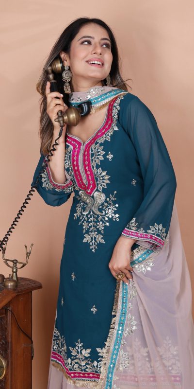 SRK 5260 Pink Faux Georgette With 5mm Embroidery Sequence Work Perfect for Wedding, Party, Karwa Chauth, Ethnic Day, Baisakhi Beast Price At 2149/- Only | Jump Suits, Salwar suit, Casual Suits, Creative suits, Designer Suits, Palazzo Suits, Party Wear Suits, Patiala Suits, Straight Suits