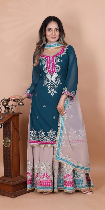 SRK 5260 Pink Faux Georgette With 5mm Embroidery Sequence Work Perfect for Wedding, Party, Karwa Chauth, Ethnic Day, Baisakhi Beast Price At 2149/- Only | Jump Suits, Salwar suit, Casual Suits, Creative suits, Designer Suits, Palazzo Suits, Party Wear Suits, Patiala Suits, Straight Suits