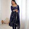 SRK 5299 Navy Blue Faux Georgette With Sequence Work Perfect for Wedding, , Lohri, Temple Visit, Ganesh Chaturthi Festive, Events, 4-6 Working Days At 2149 | Gowns, Bollywood Gowns, Creative Gowns, Designer Gowns, Embroidered Gowns, Party Wear Gowns