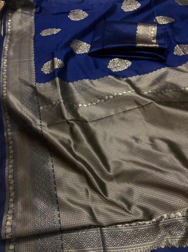 KP 3035 Navy Blue Soft Lichi Silk Saree Perfect for Wedding, Party, Housewarming, Raksha Bandhan, Family Gatherings . Exclusive Offer ₹1399. Delivery | Sarees, Bollywood Sarees, Creative Sarees, Designer Sarees, Embroidered Sarees, Ethnic Saree, Modern Digital sarees, Party Wear Sarees