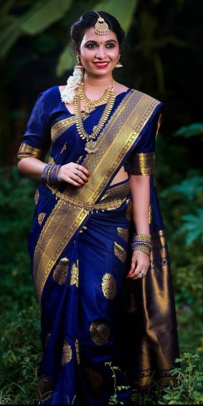 KP 3035 Navy Blue Soft Lichi Silk Saree Perfect for Wedding, Party, Housewarming, Raksha Bandhan, Family Gatherings . Exclusive Offer ₹1399. Delivery | Sarees, Bollywood Sarees, Creative Sarees, Designer Sarees, Embroidered Sarees, Ethnic Saree, Modern Digital sarees, Party Wear Sarees