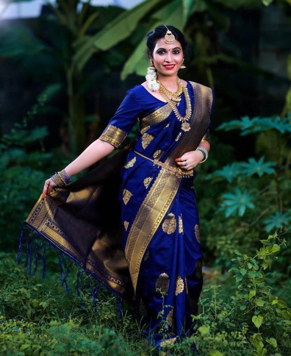 KP 3035 Navy Blue Soft Lichi Silk Saree Perfect for Wedding, Party, Housewarming, Raksha Bandhan, Family Gatherings . Exclusive Offer ₹1399. Delivery | Sarees, Bollywood Sarees, Creative Sarees, Designer Sarees, Embroidered Sarees, Ethnic Saree, Modern Digital sarees, Party Wear Sarees
