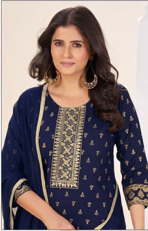 INLI Muskaan Navy Blue in Rayon Lace Work & Embroidery Work Salwar Suit. Festive Deal ₹1949. Delivery 4-6 Working Days. Shop now. | Jump Suits, Salwar suit, Casual Suits, Creative suits, Designer Suits, Palazzo Suits, Party Wear Suits, Patiala Suits, Straight Suits