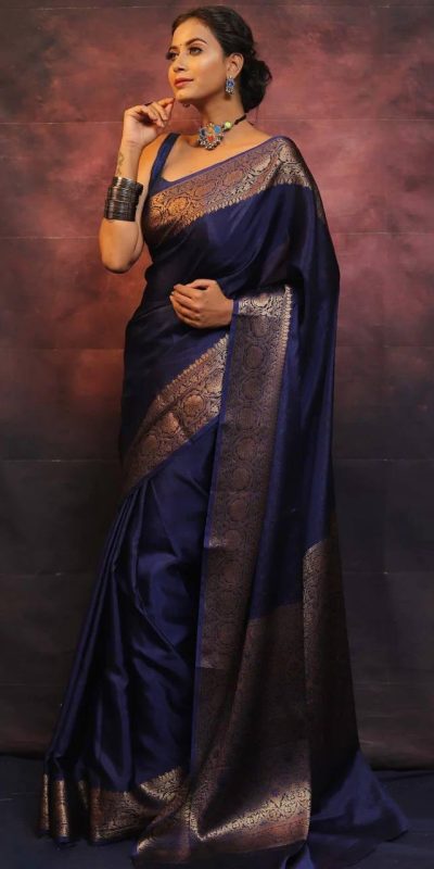 KP 6009 Navy Blue Soft Lichi Silk With Lace Border & Lace Work. Now Saree at just ₹1349. Delivery 4-6 Working Days. Shop now. | Sarees, Bollywood Sarees, Creative Sarees, Designer Sarees, Embroidered Sarees, Ethnic Saree, Modern Digital sarees, Party Wear Sarees