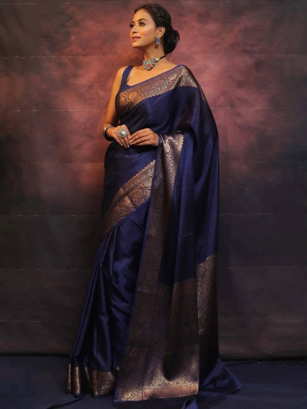 KP 6009 Navy Blue Soft Lichi Silk With Lace Border & Lace Work. Now Saree at just ₹1349. Delivery 4-6 Working Days. Shop now. | Sarees, Bollywood Sarees, Creative Sarees, Designer Sarees, Embroidered Sarees, Ethnic Saree, Modern Digital sarees, Party Wear Sarees