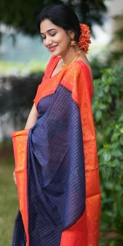 KP 3025 Navy Blue Soft Lichi Silk Saree Perfect for Wedding, Party, Baby Shower, Onam, Durga Puja . Available at ₹1449 only. Delivery 4-6 Working Days. | Sarees, Bollywood Sarees, Creative Sarees, Designer Sarees, Embroidered Sarees, Ethnic Saree, Modern Digital sarees, Party Wear Sarees