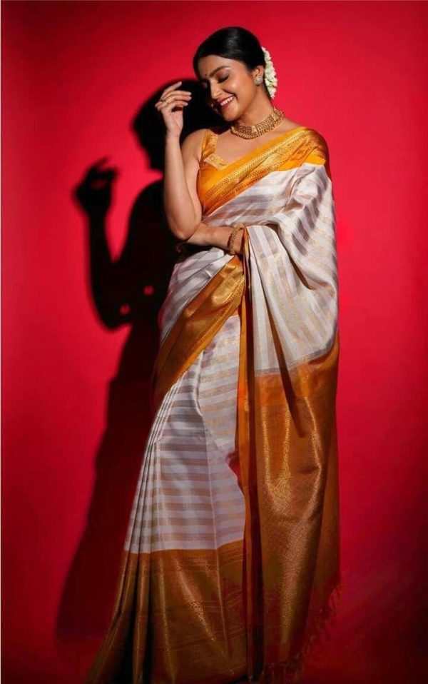KP 6046 Off White Soft Lichi Silk with Lace Border & Lace Work Saree . Best Price ₹1449. Delivery 4-6 Working Days. Shop now. | Sarees, Bollywood Sarees, Creative Sarees, Designer Sarees, Embroidered Sarees, Ethnic Saree, Modern Digital sarees, Party Wear Sarees