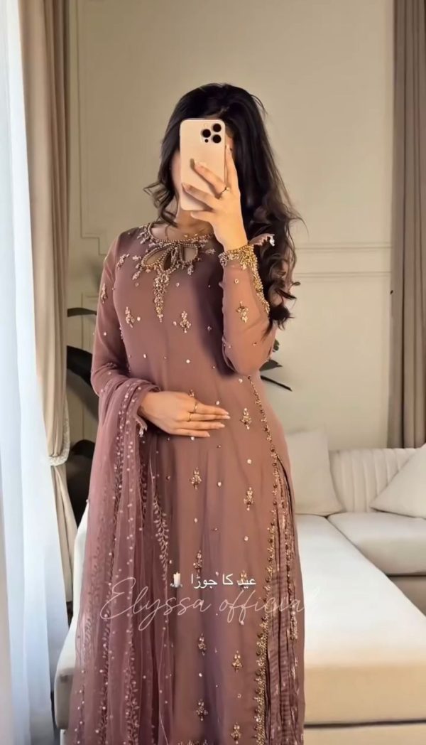 SRK 5264 Onion Georgette With Heavy Embroidery Sequence Work Salwar Suit Wedding, Party, Festive, Events, 4-6 Working Days Only 2049 | Jump Suits, Tops & Bottoms, Track Suits, Salwar suit, Casual Suits, Creative suits, Designer Suits, Palazzo Suits, Party Wear Suits, Patiala Suits, Straight Suits, Trendy Wear