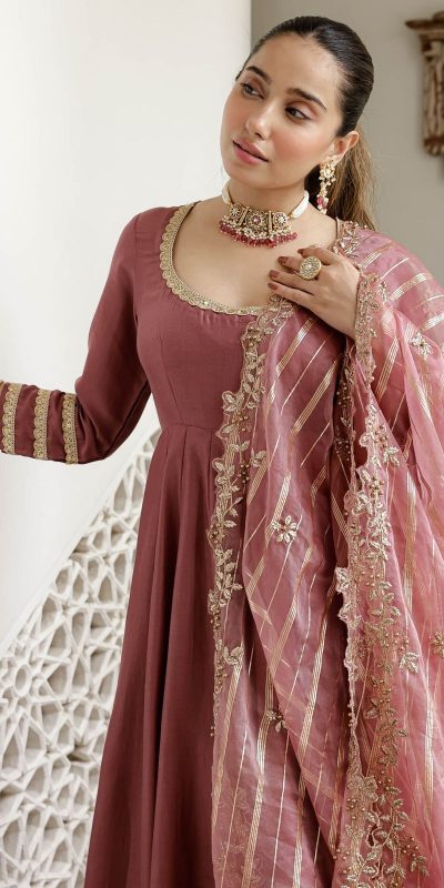 NSR 871 Onion Roman Simmer Silk With Fecny Sleeve with Lace Work & Embroidery Work Gown. Festive Deal ₹2999. Delivery 4-6 Working Days. Shop now. | Gowns, Bollywood Gowns, Creative Gowns, Designer Gowns, Embroidered Gowns, Party Wear Gowns